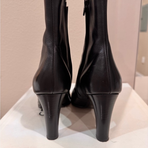 Celine Sleek Black Heeled Boots - Picture 3 of 13